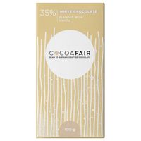 CocoaFair 35% White Chocolate with Vanilla, 100g